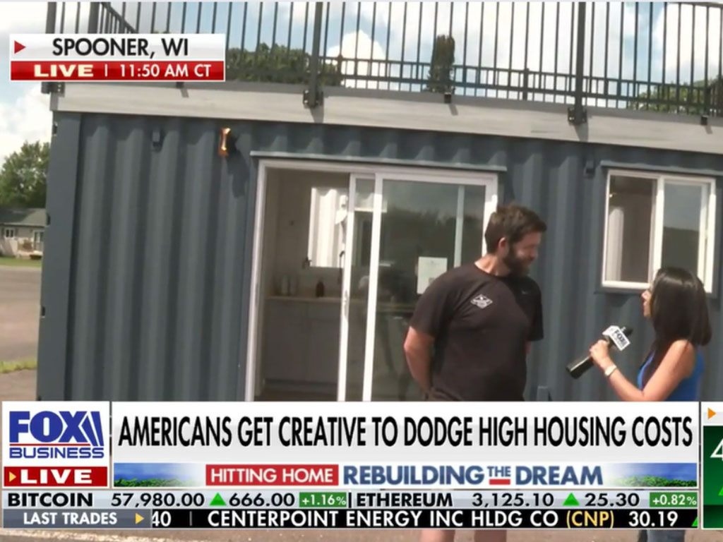 Fox business segment on container homes